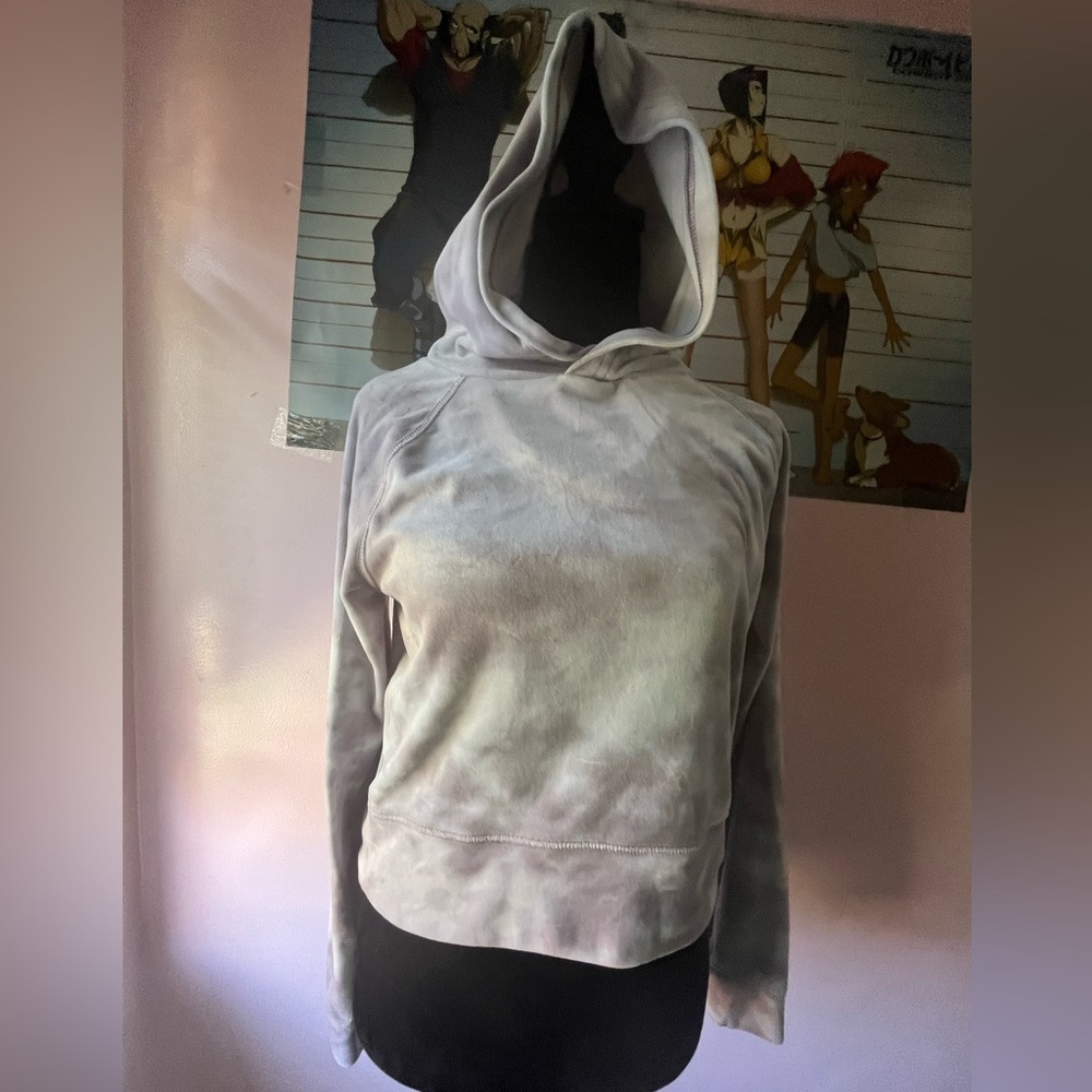 SO purple and white, Small cropped hoodie athleisure wear